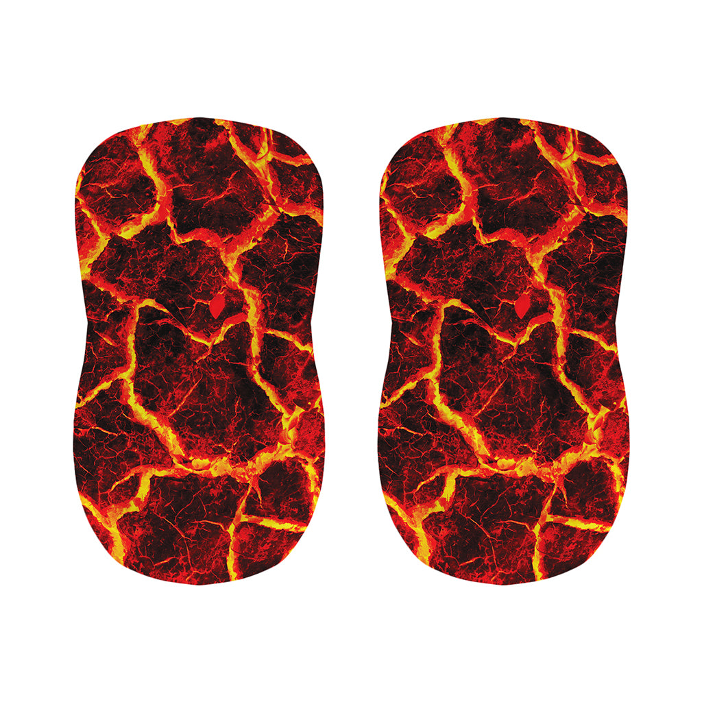 Red Lava Print Bar Stool Covers