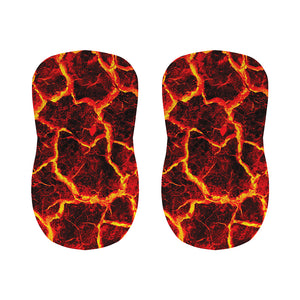 Red Lava Print Bar Stool Covers