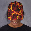 Red Lava Print Baseball Cap