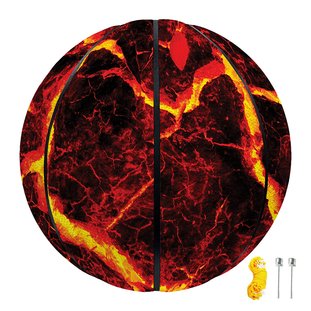 Red Lava Print Basketball