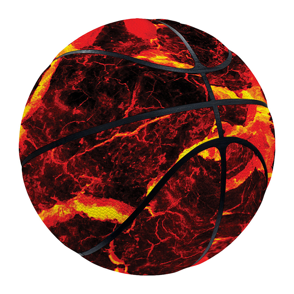 Red Lava Print Basketball