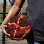 Red Lava Print Basketball