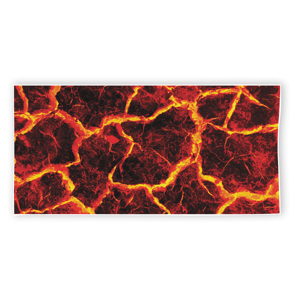 Red Lava Print Beach Towel