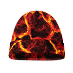 Red Lava Print Beanie