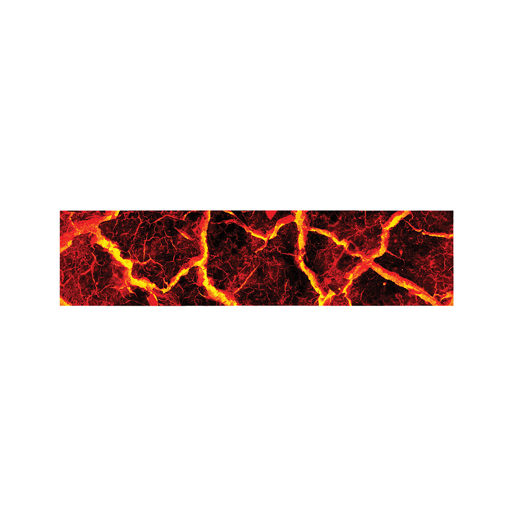 Red Lava Print Bed Runner