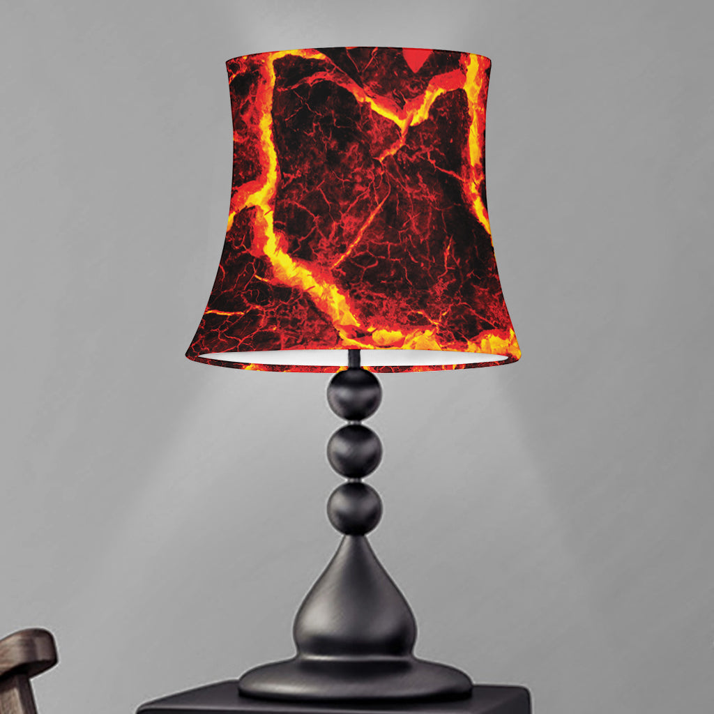 Red Lava Print Bell Lamp Shade