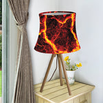 Red Lava Print Bell Lamp Shade