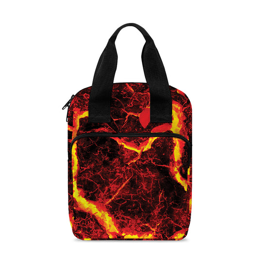 Red Lava Print Bible Tote Bag