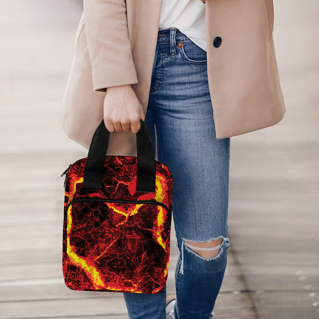 Red Lava Print Bible Tote Bag