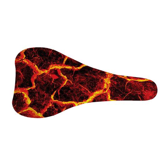 Red Lava Print Bicycle Seat Cover