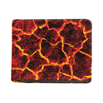 Red Lava Print Bifold Wallet
