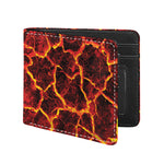 Red Lava Print Bifold Wallet