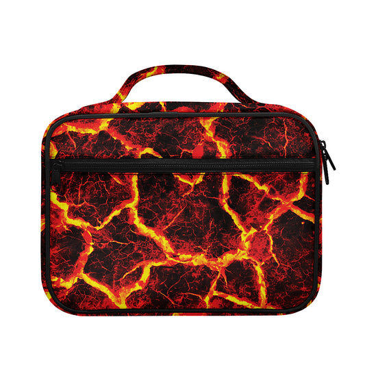 Red Lava Print Briefcase Bible Bag