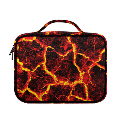 Red Lava Print Briefcase Bible Bag