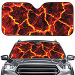 Red Lava Print Car Windshield Sun Shade