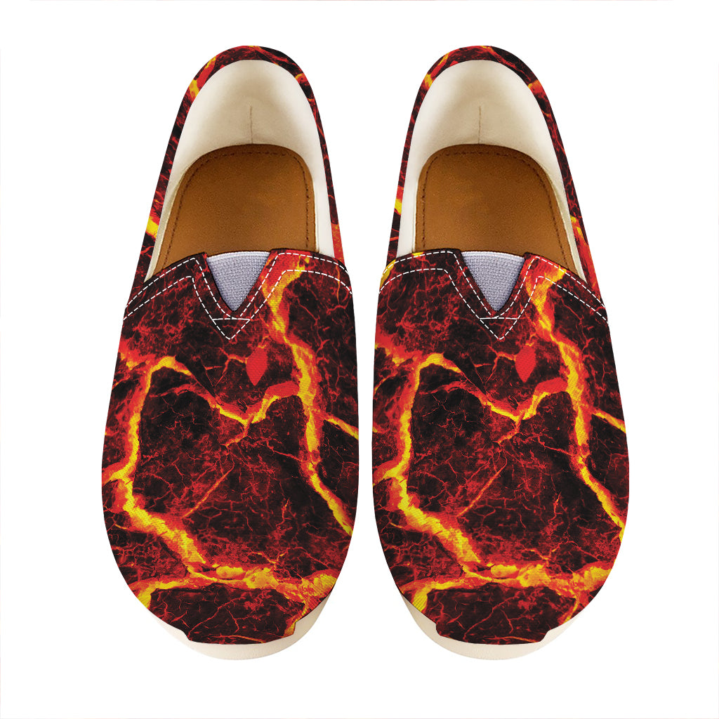 Red Lava Print Casual Shoes