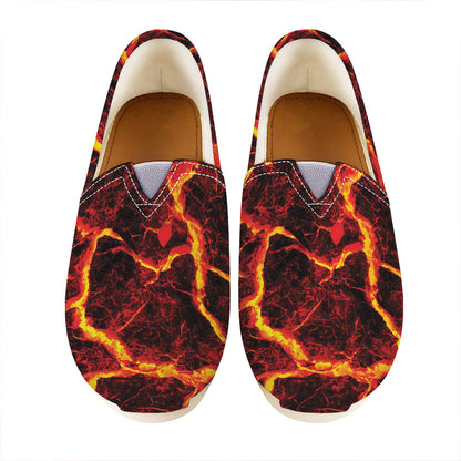 Red Lava Print Casual Shoes