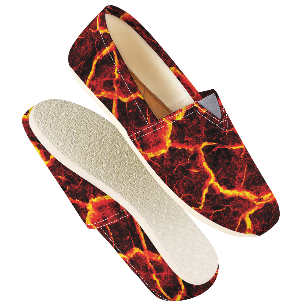 Red Lava Print Casual Shoes