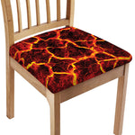 Red Lava Print Chair Cushion Cover