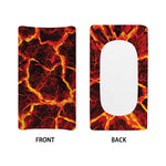 Red Lava Print Changing Pad Cover