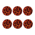 Red Lava Print Coaster Set