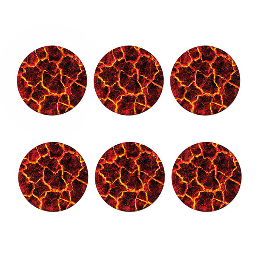 Red Lava Print Coaster Set