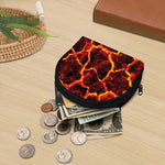 Red Lava Print Coin Purse