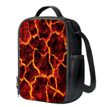 Red Lava Print Crossbody Lunch Bag