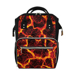 Red Lava Print Diaper Bag