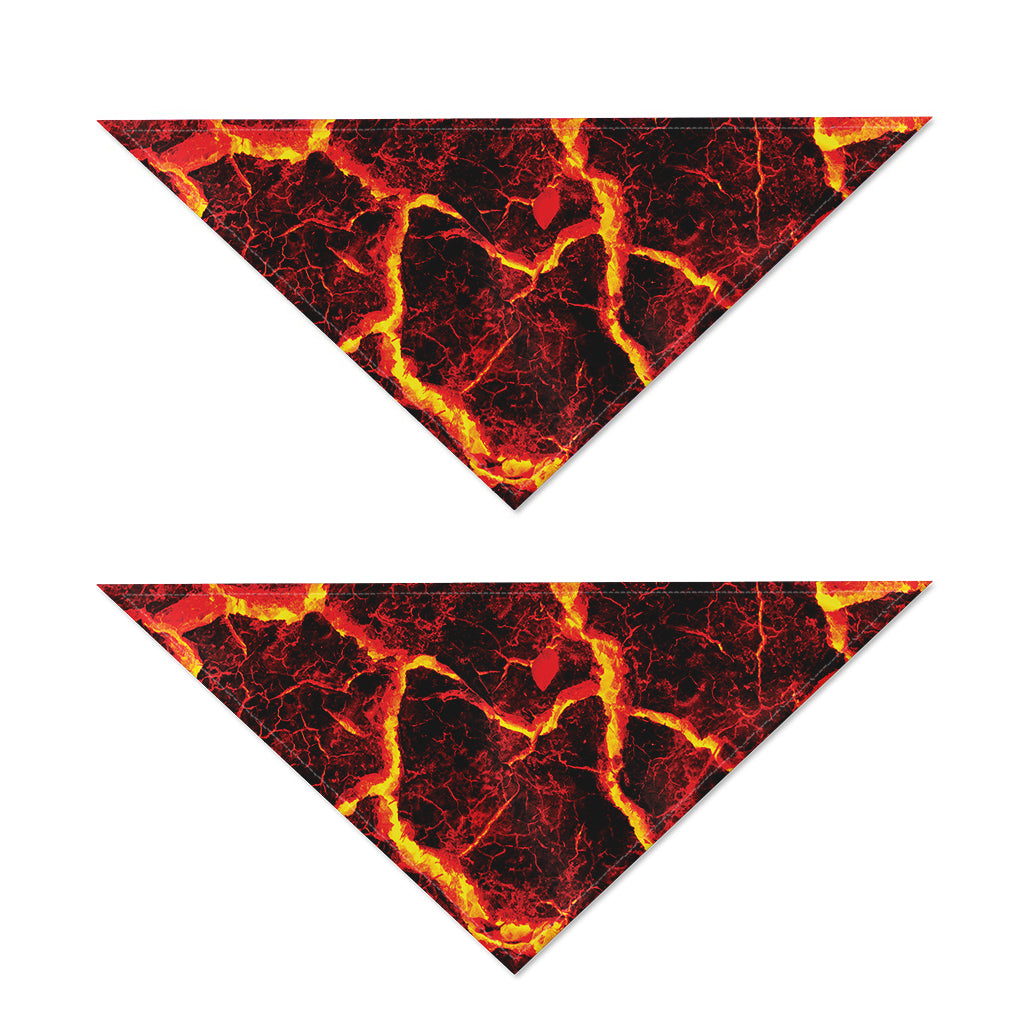 Red Lava Print Dog Bandana