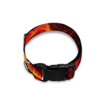 Red Lava Print Dog Collar