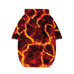Red Lava Print Dog Zip Up Hoodie