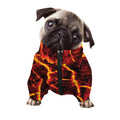 Red Lava Print Dog Zip Up Jacket