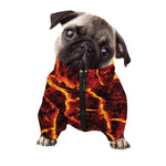 Red Lava Print Dog Zip Up Jacket