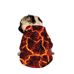 Red Lava Print Dog Zip Up Jacket