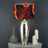 Red Lava Print Drum Lamp Shade