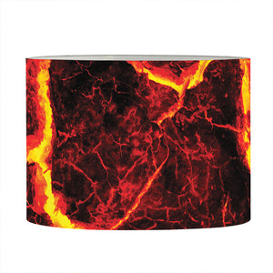 Red Lava Print Drum Lamp Shade