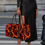 Red Lava Print Duffle Bag