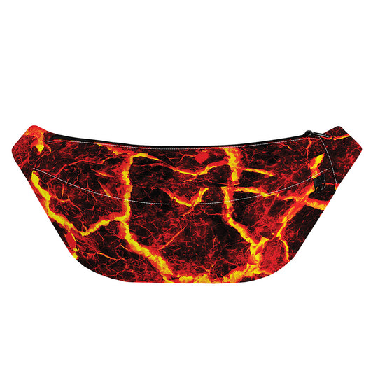 Red Lava Print Fanny Pack