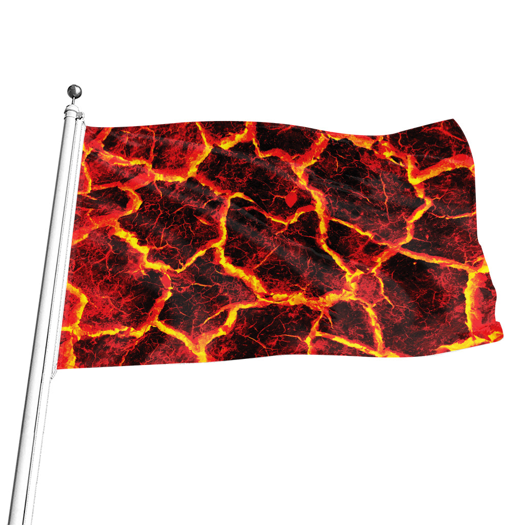 Red Lava Print Flag