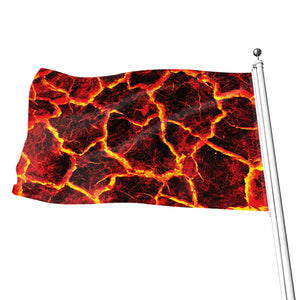 Red Lava Print Flag