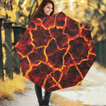 Red Lava Print Foldable Umbrella