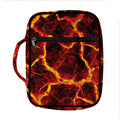 Red Lava Print Front Pocket Bible Bag