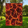 Red Lava Print Garden Flag