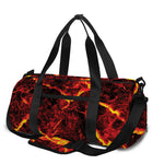 Red Lava Print Gym Bag