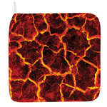 Red Lava Print Hand Towel