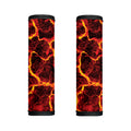 Red Lava Print Handle Covers