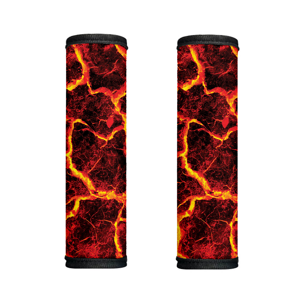 Red Lava Print Handle Covers