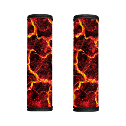 Red Lava Print Handle Covers