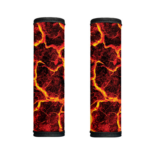 Red Lava Print Handle Covers